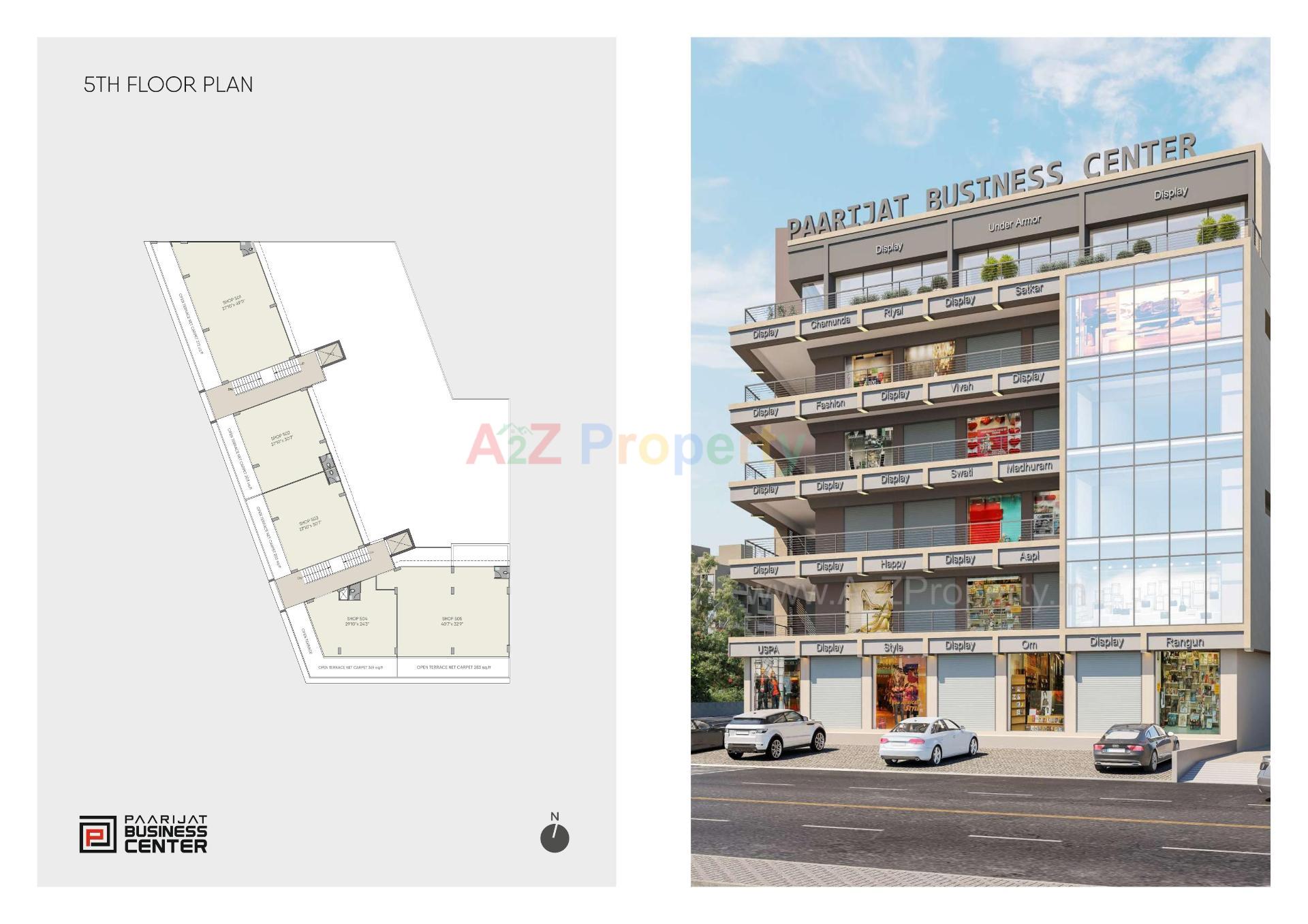 Layout of real estate project Paarijat Business Center located at Vatva, Ahmedabad, Gujarat