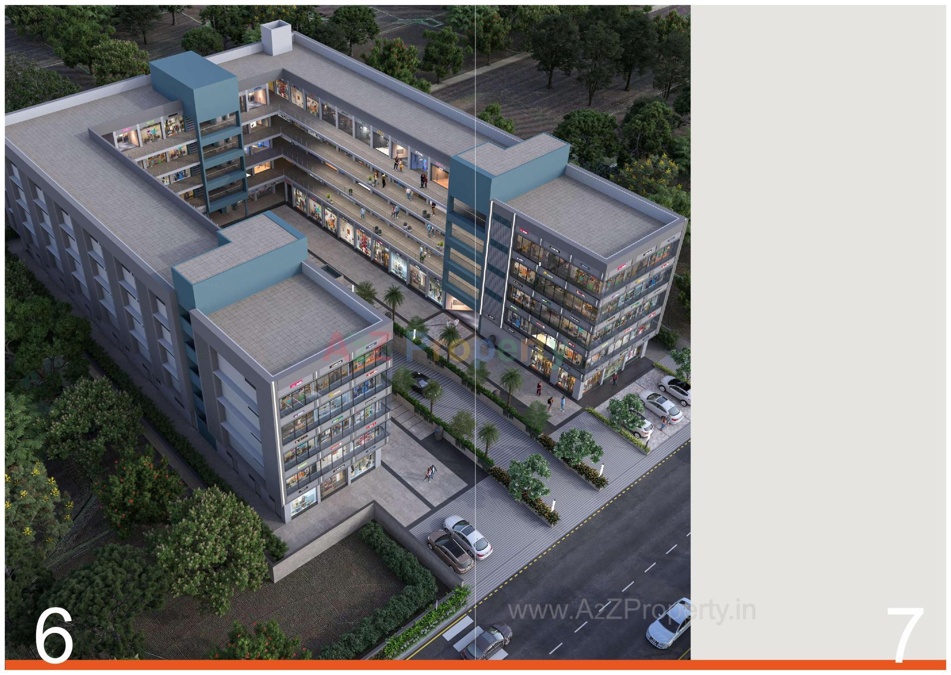 3D Elevation of real estate project Paarijat  Hub located at Ahmedabad, Ahmedabad, Gujarat