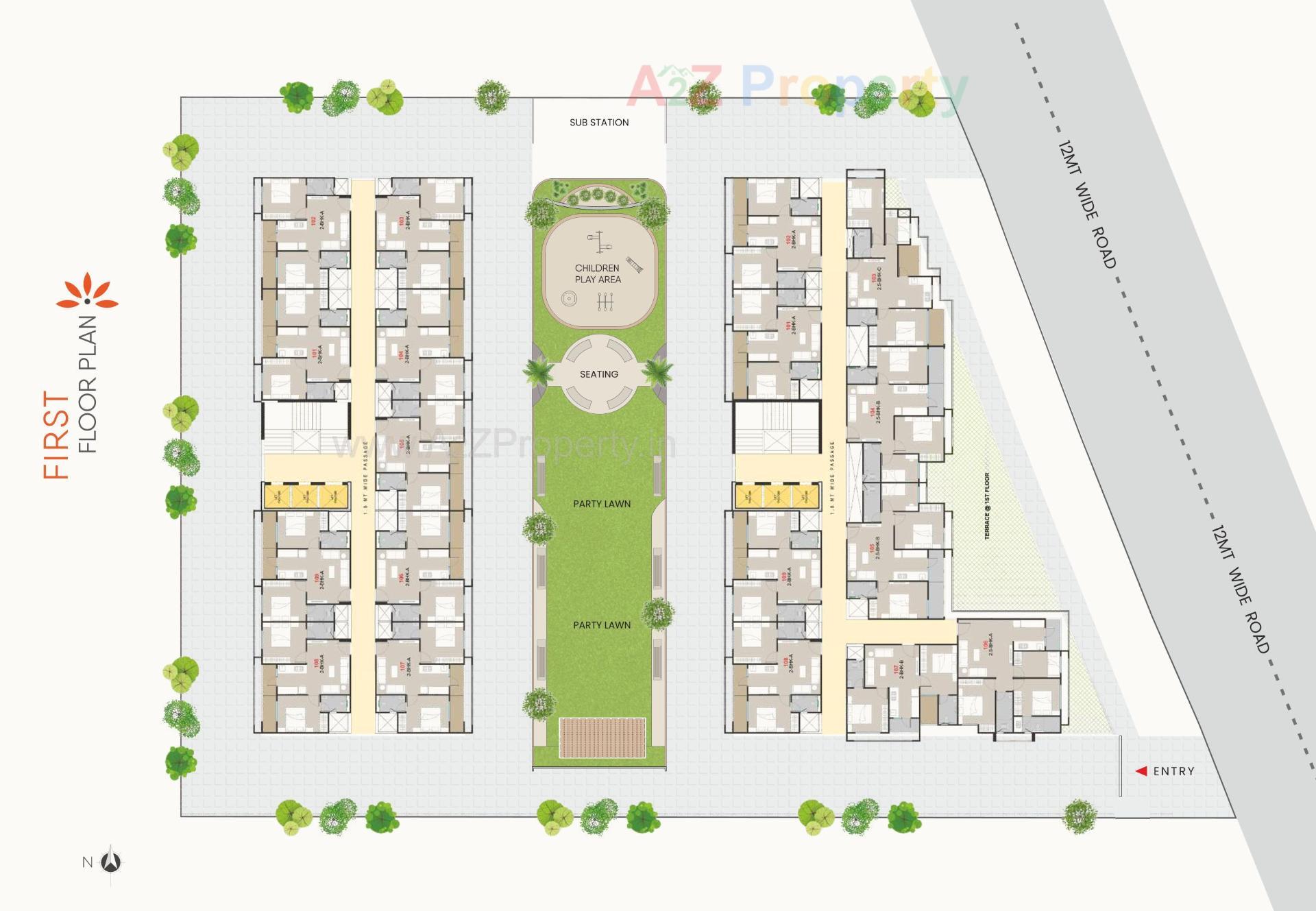Layout of real estate project Paarijat Vishvash located at Vatva, Ahmedabad, Gujarat
