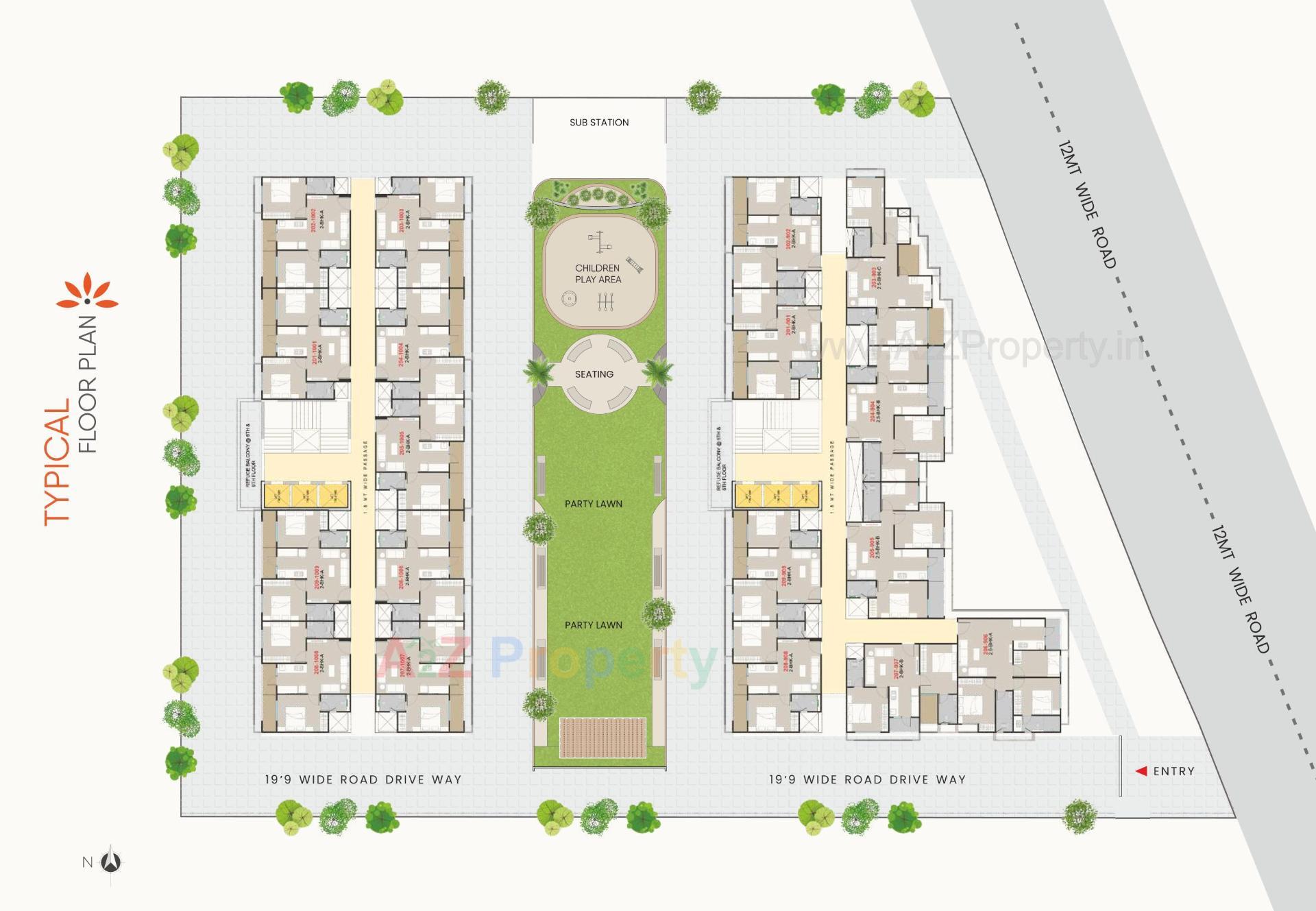 Layout of real estate project Paarijat Vishvash located at Vatva, Ahmedabad, Gujarat