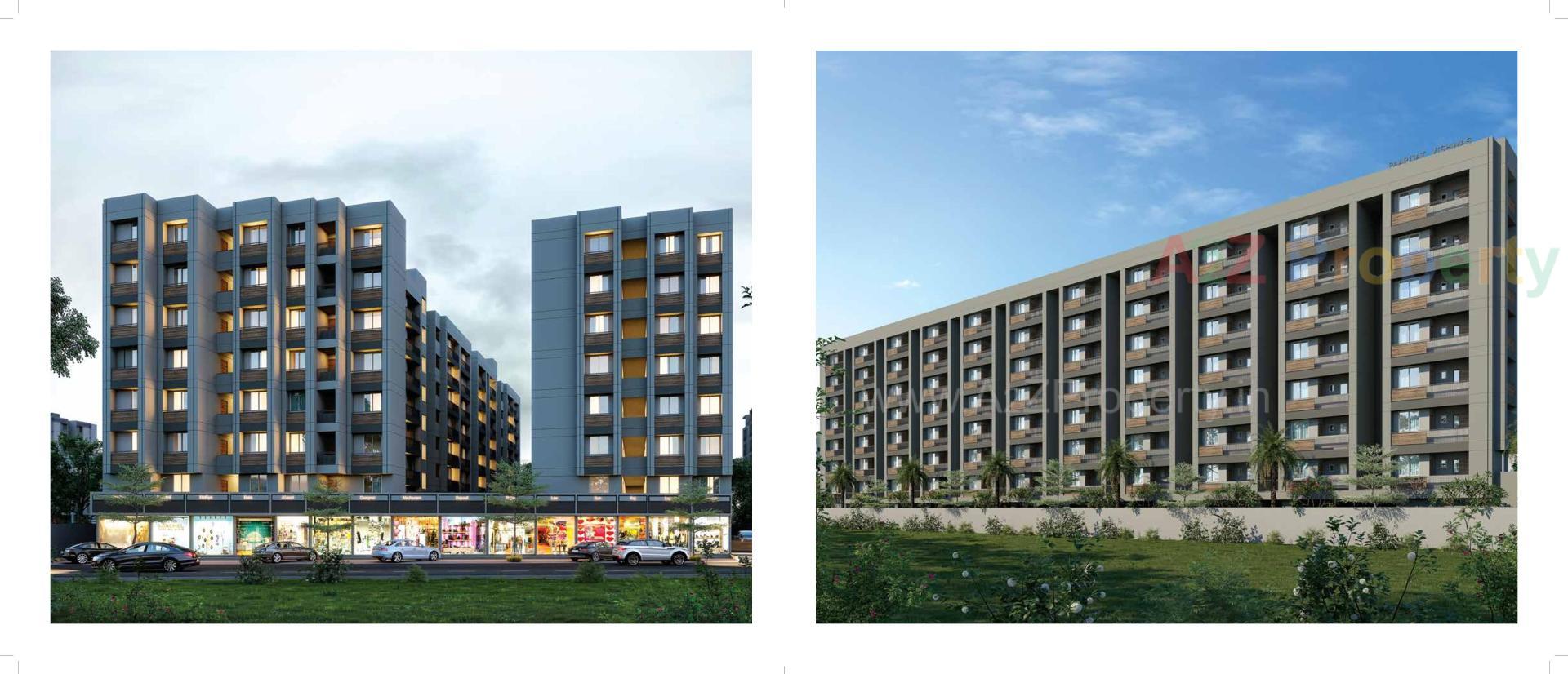 3D Elevation of real estate project Paarijat Vishwas located at Ahmedabad, Ahmedabad, Gujarat