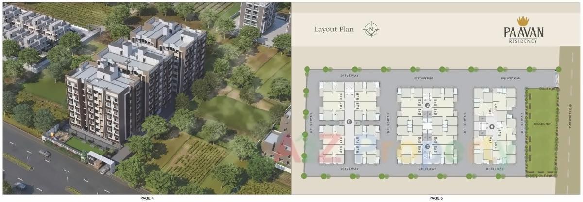 Layout of real estate project Paavan Residency located at Hanspura, Ahmedabad, Gujarat