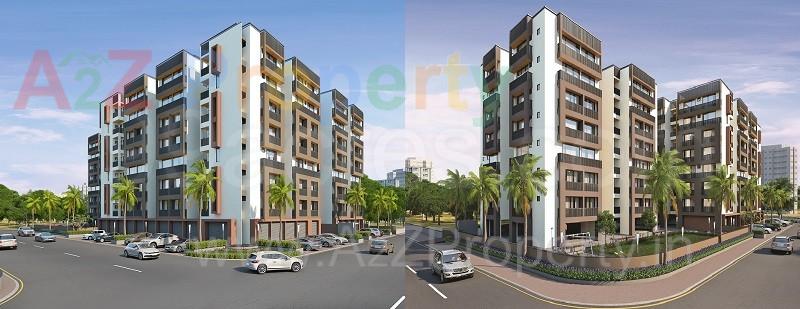 3D Elevation of real estate project Padmavati Residency located at Shilaj, Ahmedabad, Gujarat