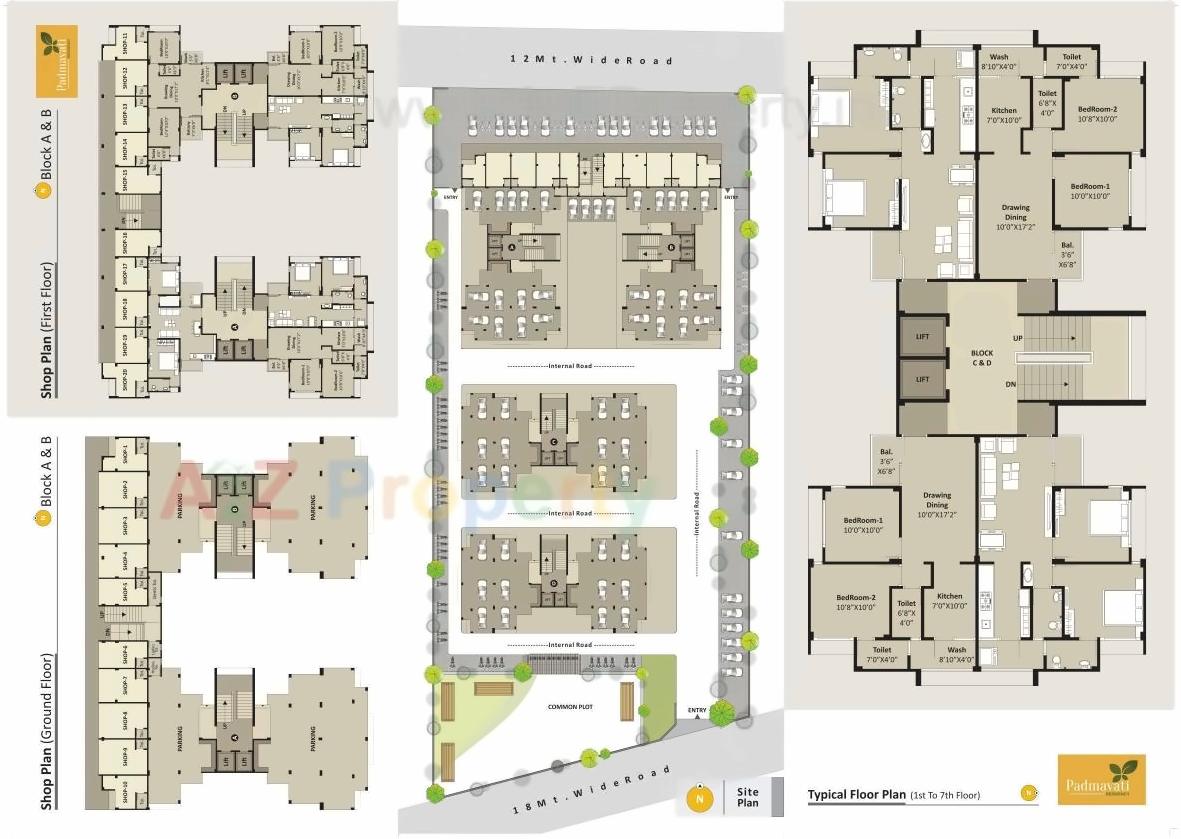 Layout of real estate project Padmavati Residency located at Manipur, Ahmedabad, Gujarat