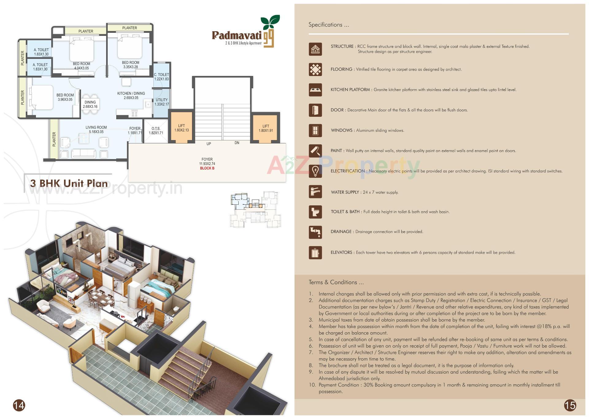 Layout of real estate project Padmavati located at Bopal, Ahmedabad, Gujarat