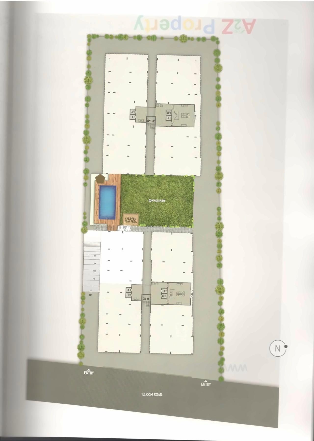 Layout of real estate project Palak Elina located at Ambli, Ahmedabad, Gujarat