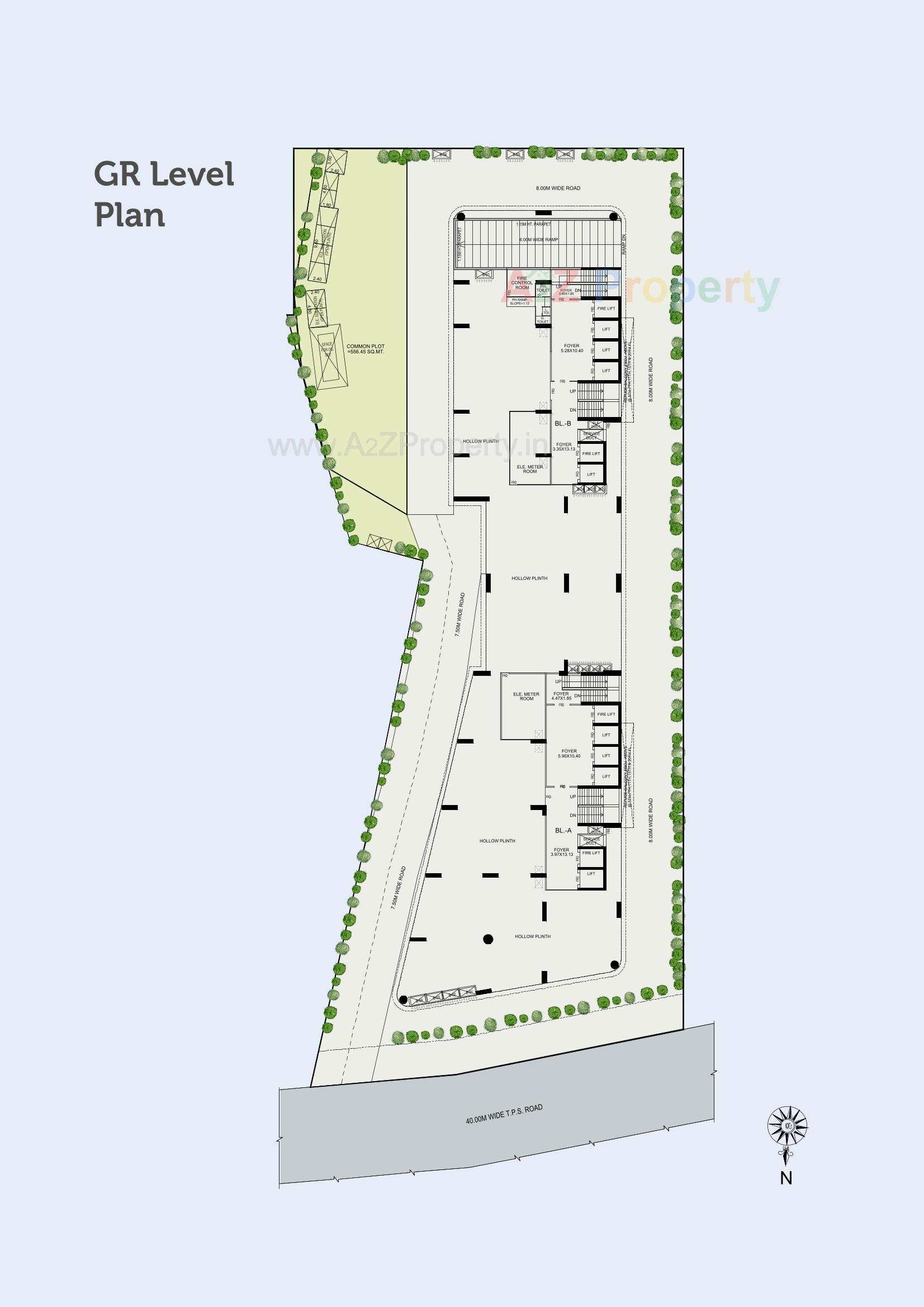 Layout of real estate project Palak Estrella located at Ambli, Ahmedabad, Gujarat