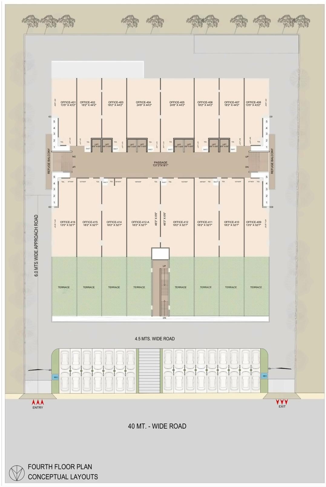 Layout of real estate project Palak Prime located at Ambli, Ahmedabad, Gujarat