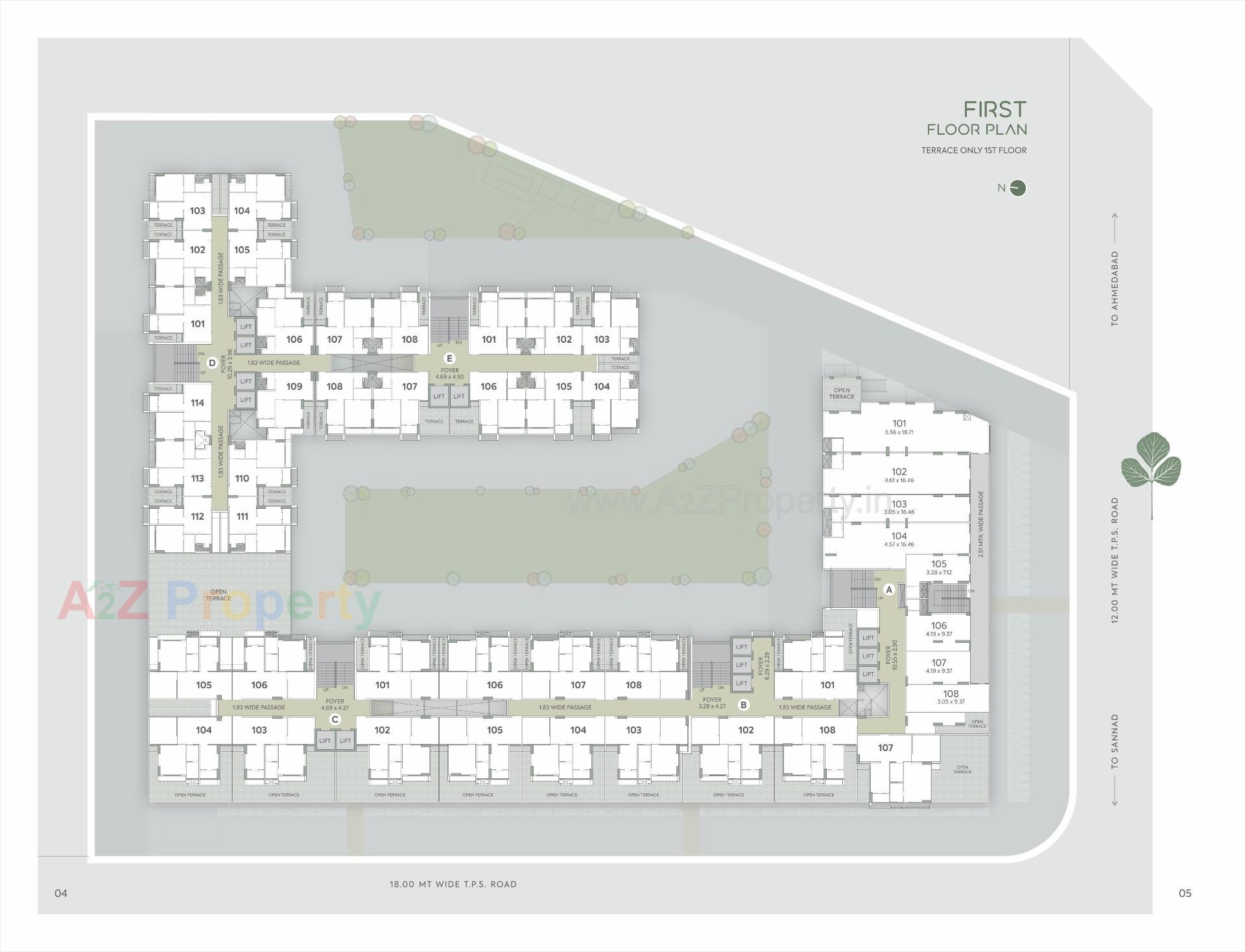 Layout of real estate project Palash Homes located at Sarkhej, Ahmedabad, Gujarat