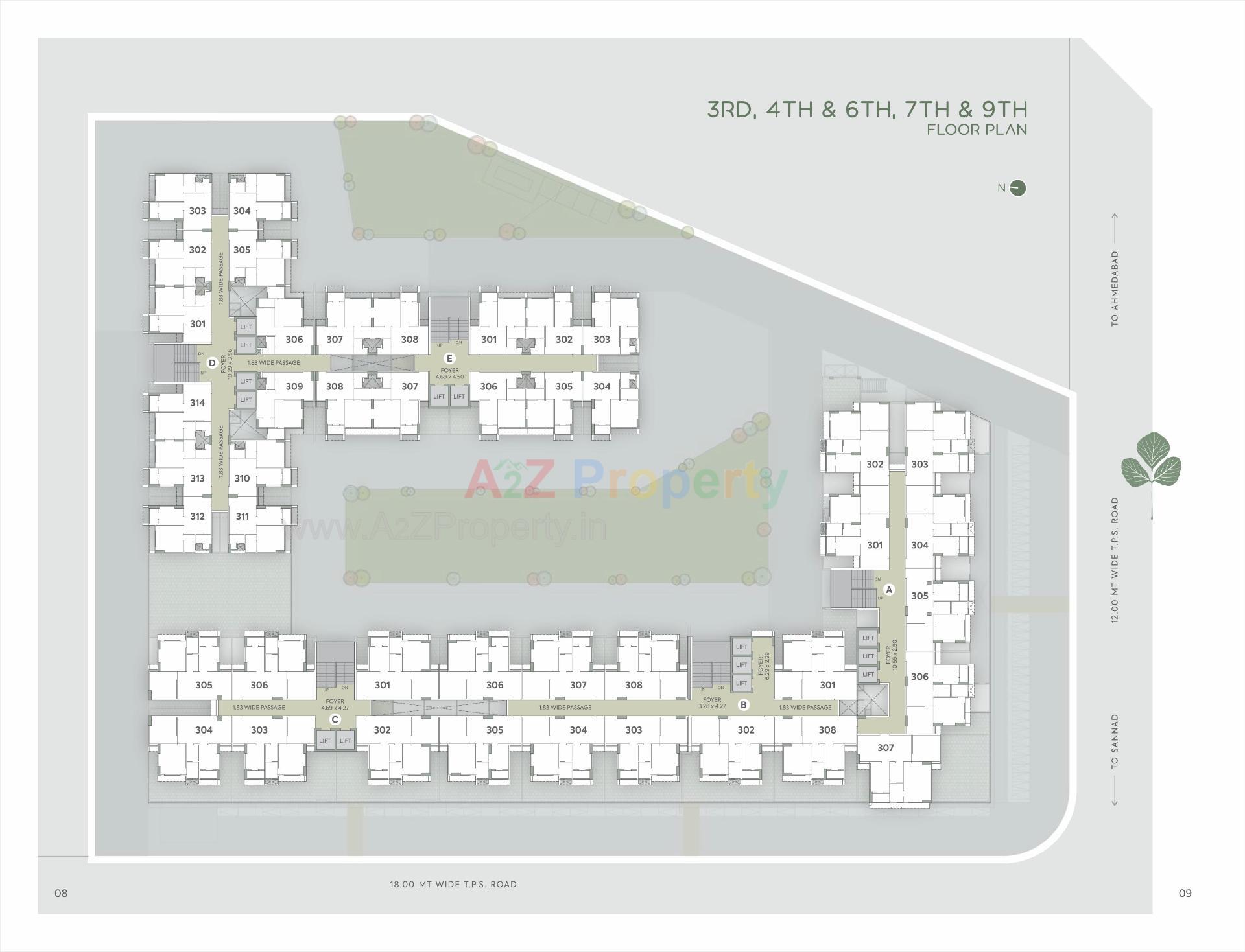 Layout of real estate project Palash Homes located at Sarkhej, Ahmedabad, Gujarat