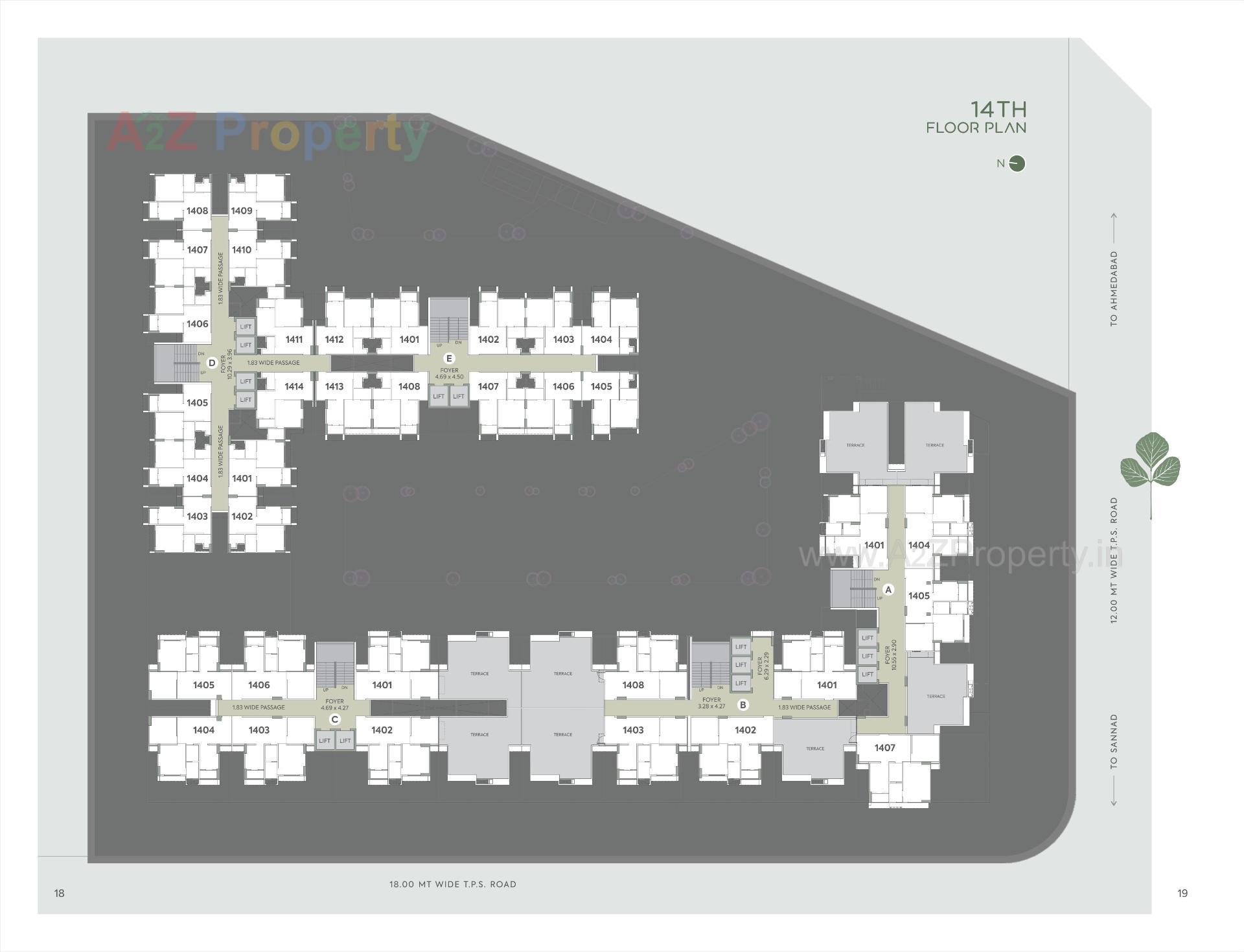 Layout of real estate project Palash Homes located at Sarkhej, Ahmedabad, Gujarat
