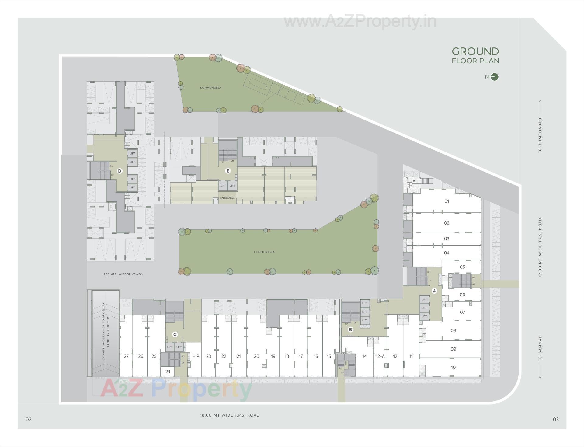 Layout of real estate project Palash Homes located at Sarkhej, Ahmedabad, Gujarat