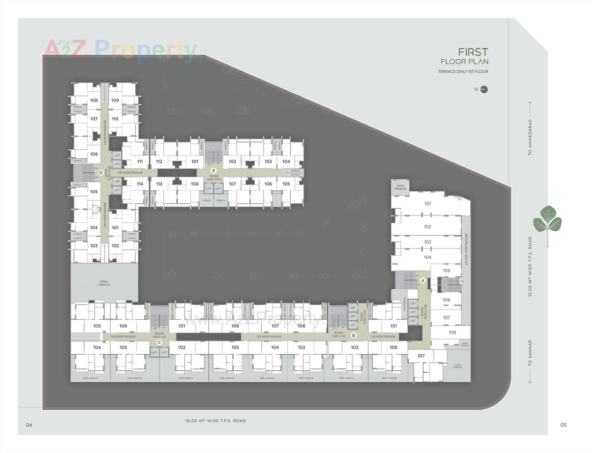 Layout of real estate project Palash Homes located at Sarkhej, Ahmedabad, Gujarat