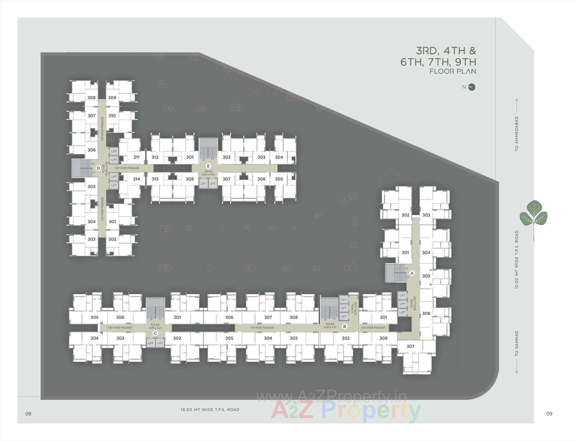 Layout of real estate project Palash Homes located at Sarkhej, Ahmedabad, Gujarat