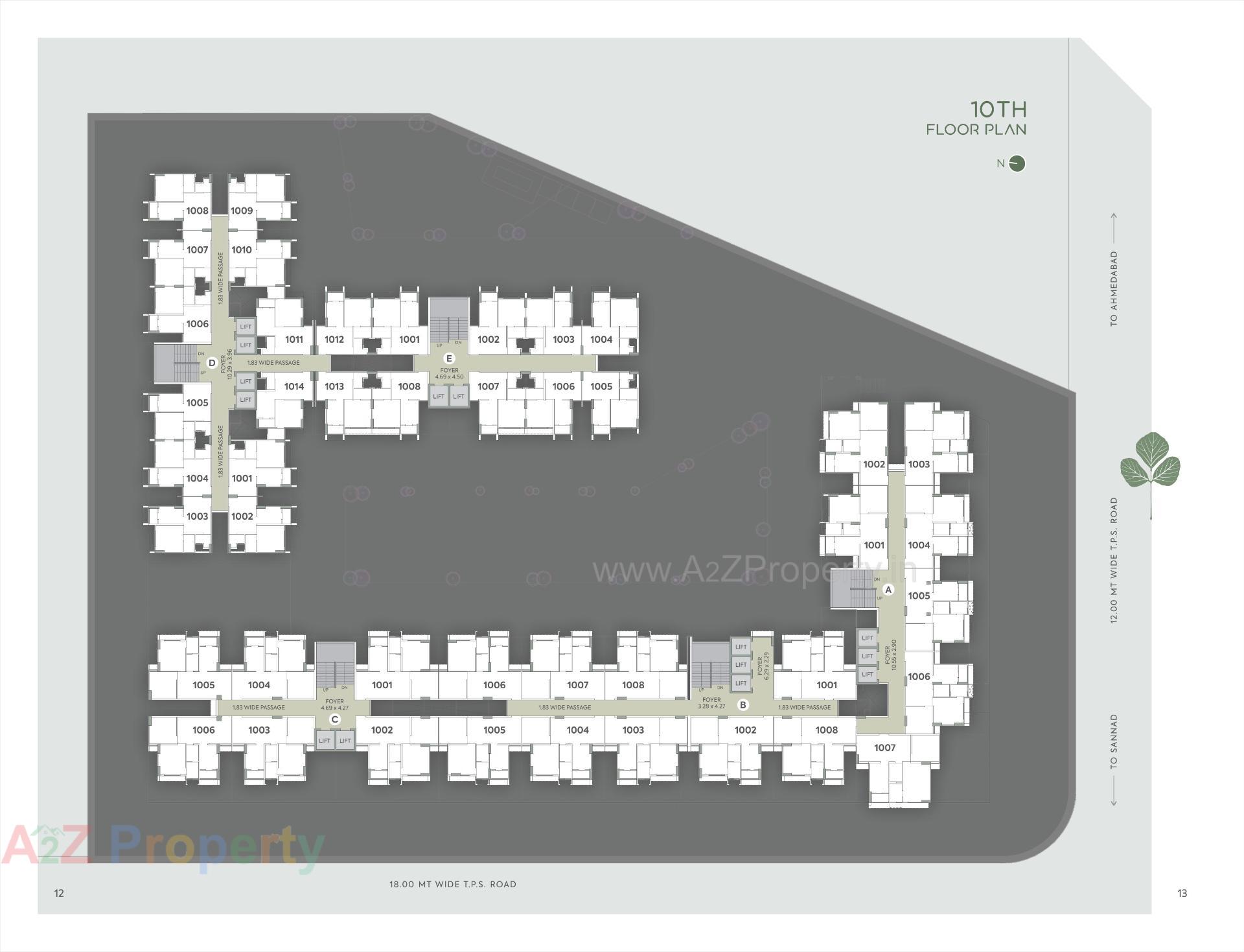 Layout of real estate project Palash Homes located at Sarkhej, Ahmedabad, Gujarat