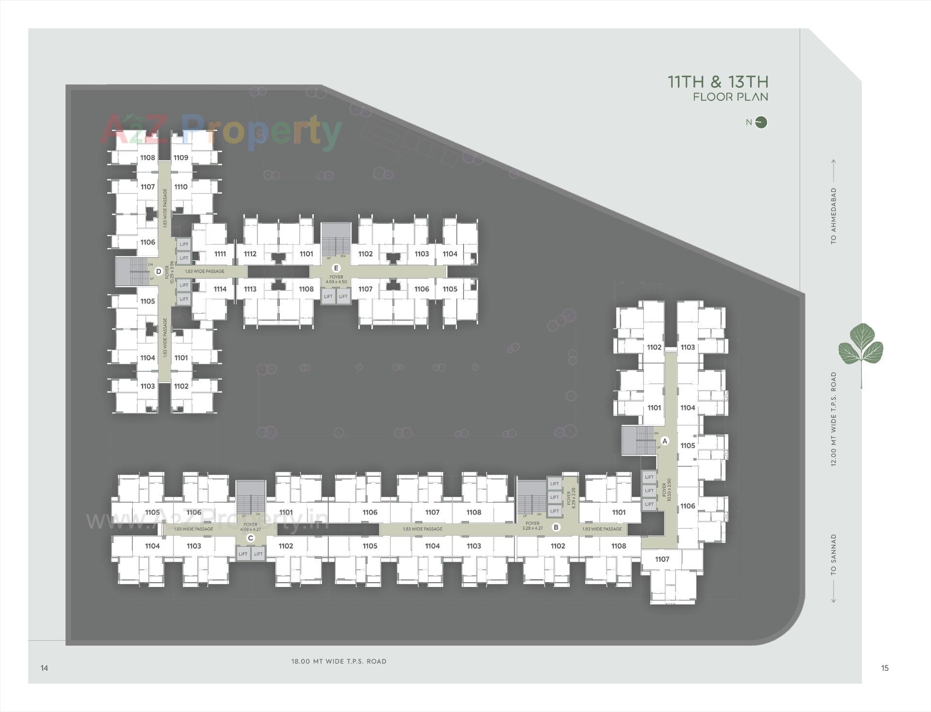 Layout of real estate project Palash Homes located at Sarkhej, Ahmedabad, Gujarat