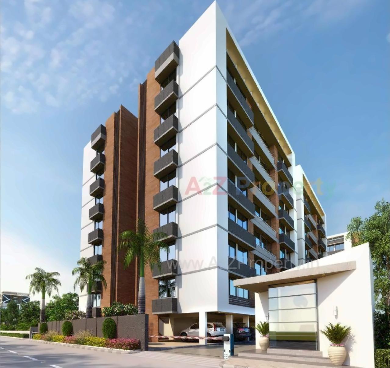 3D Elevation of real estate project Palash Residences located at Bopal, Ahmedabad, Gujarat