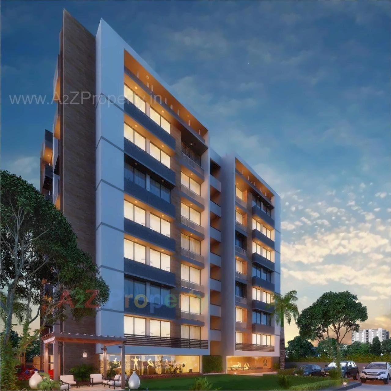 3D Elevation of real estate project Palash Residences located at Bopal, Ahmedabad, Gujarat