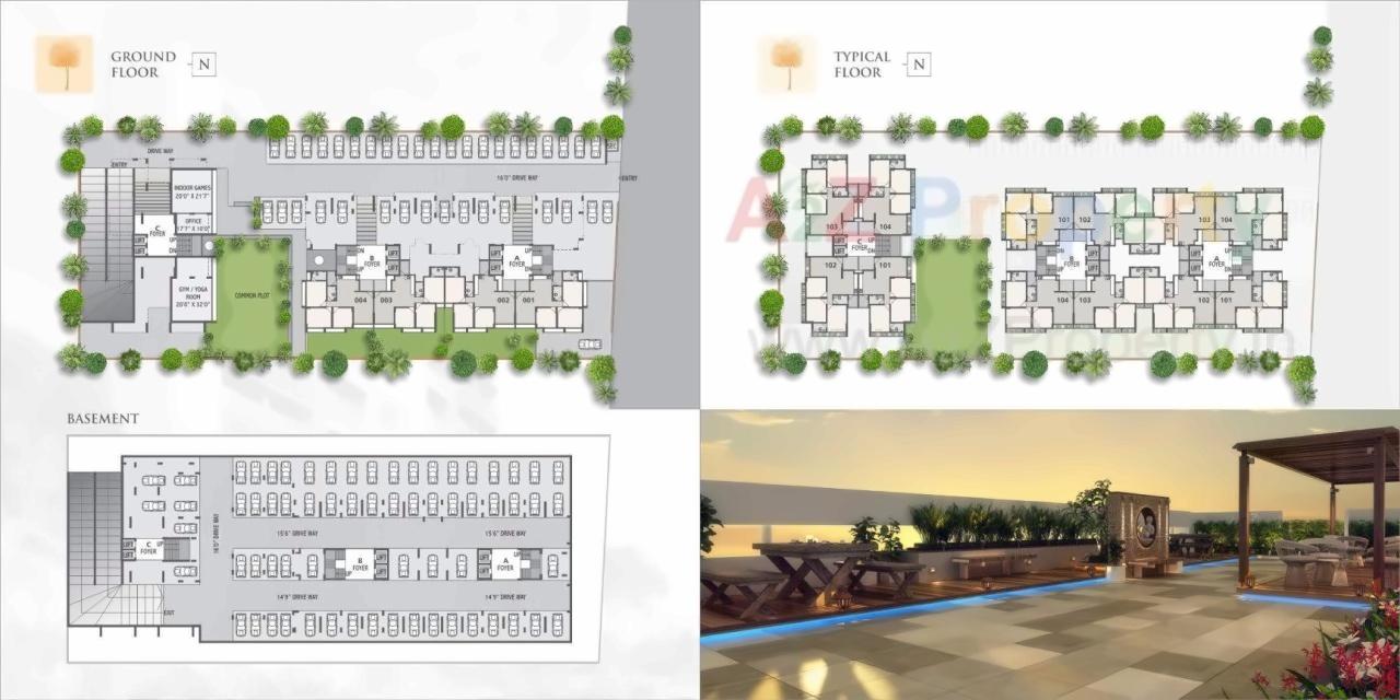 Layout of real estate project Palash Residences located at Bopal, Ahmedabad, Gujarat
