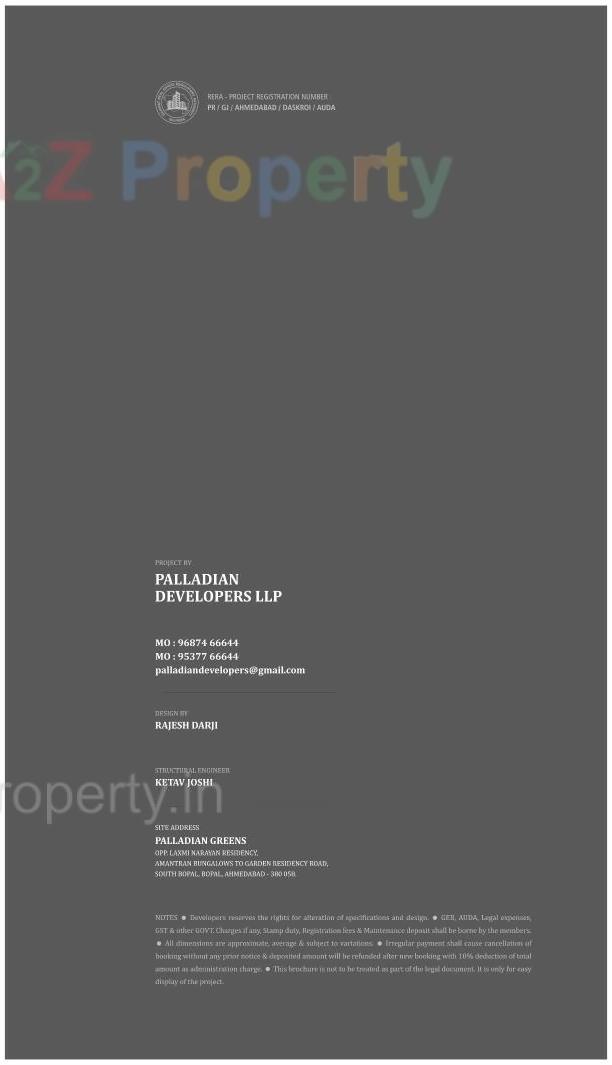  of real estate project Palladian Greens located at Ghuma, Ahmedabad, Gujarat