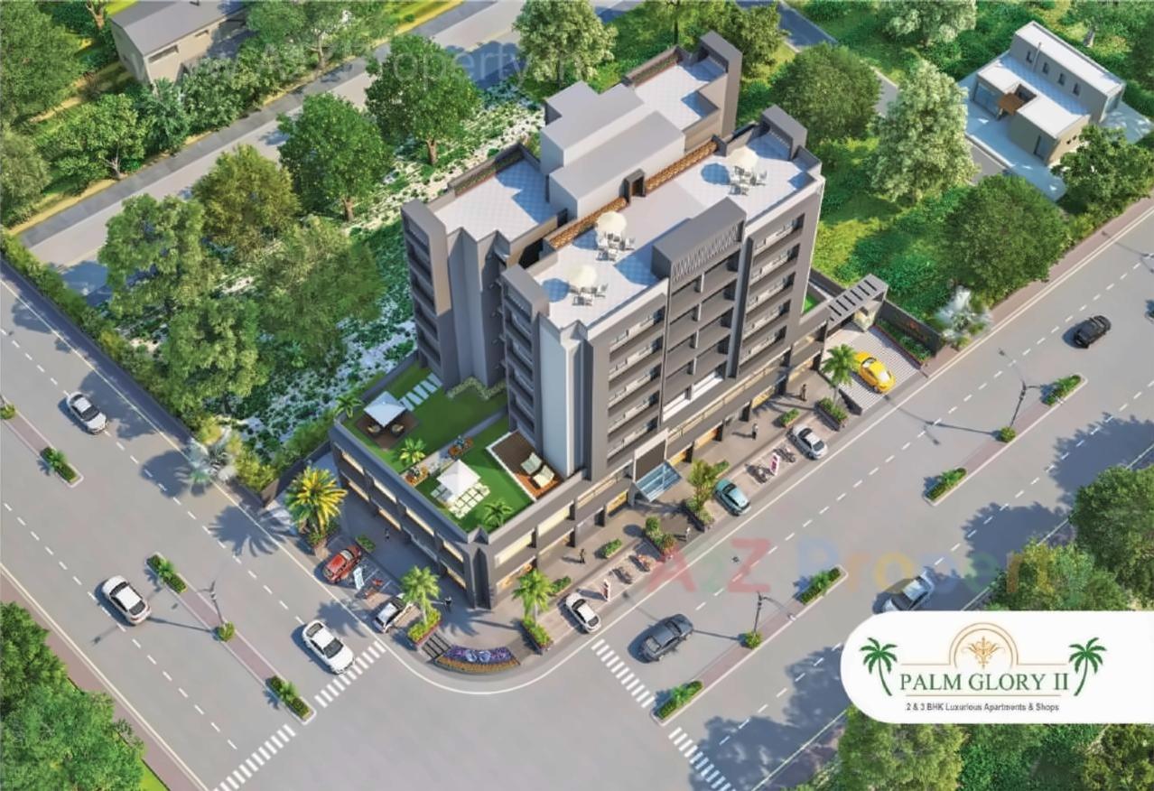 3D Elevation of real estate project Palm Glory located at Sola, Ahmedabad, Gujarat