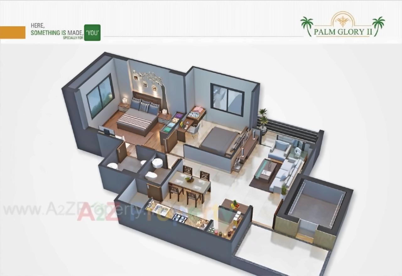 Layout of real estate project Palm Glory located at Sola, Ahmedabad, Gujarat