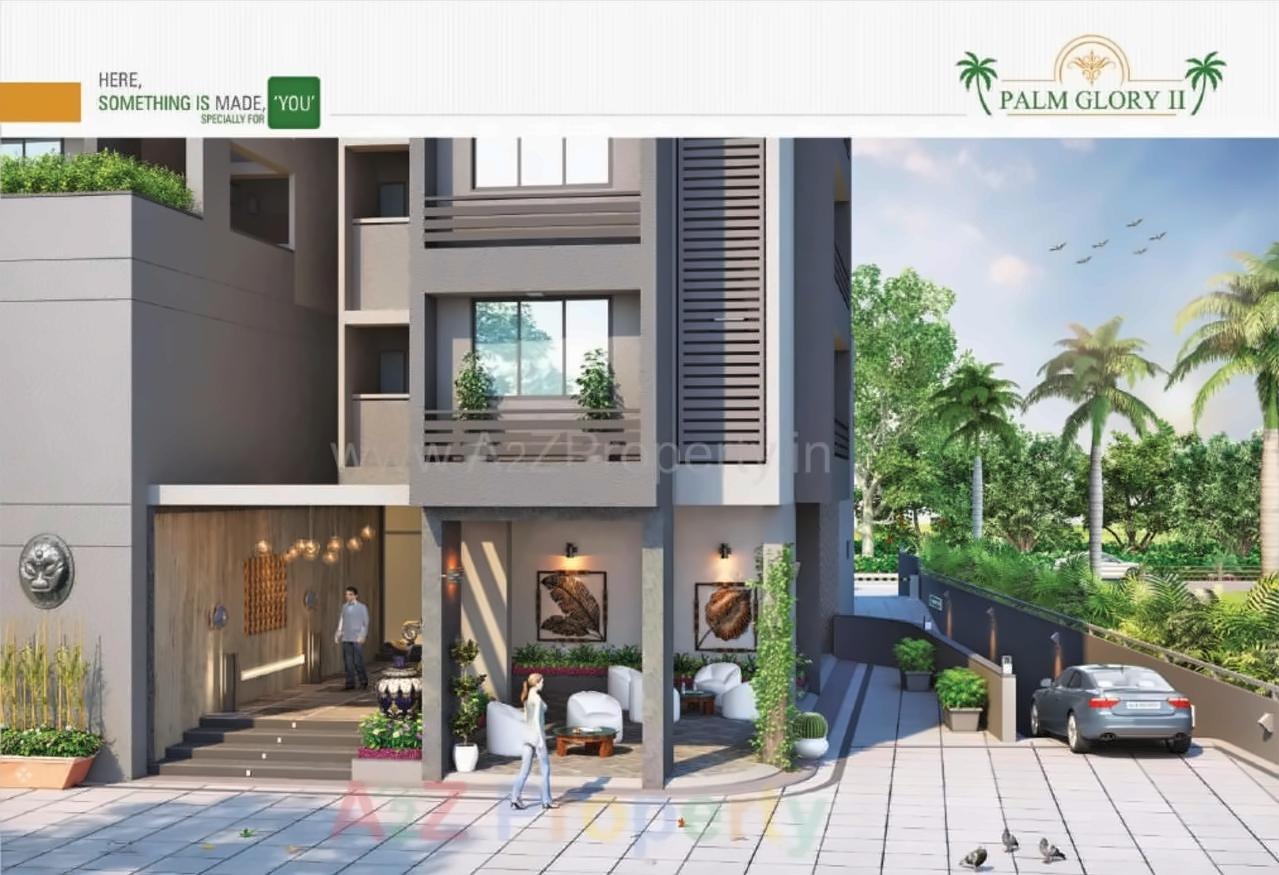 3D Elevation of real estate project Palm Glory located at Sola, Ahmedabad, Gujarat
