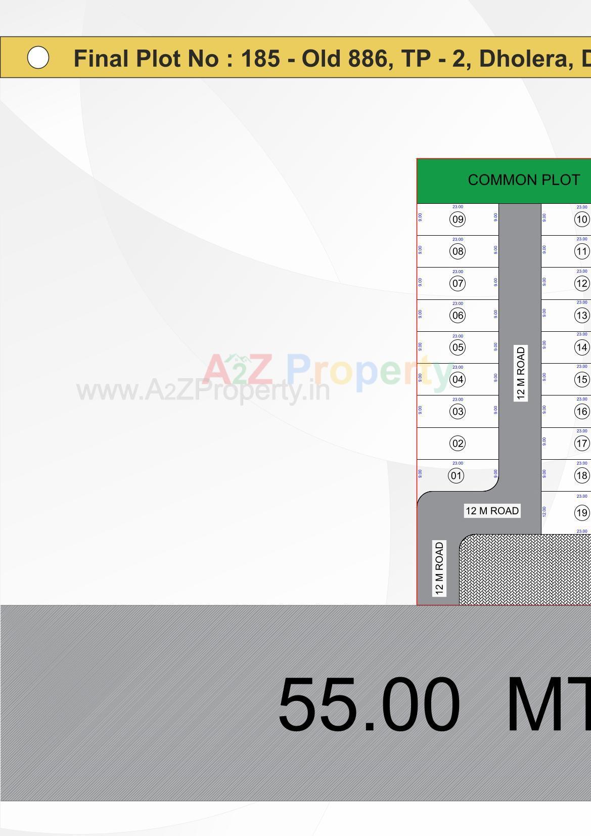 Layout of real estate project Palm Greens Platinum located at Dholera, Ahmedabad, Gujarat