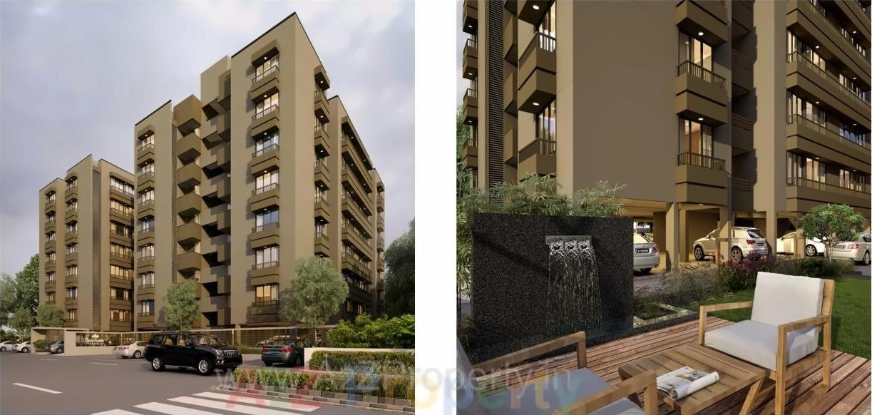 3D Elevation of real estate project Pancham Kimberly located at Zundal, Ahmedabad, Gujarat