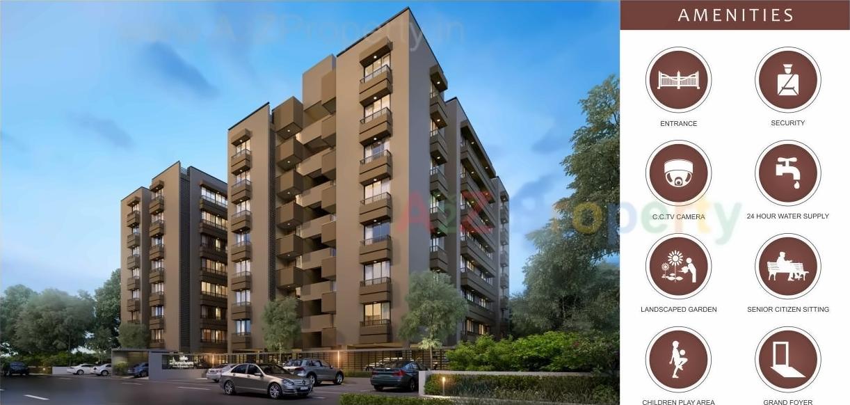 3D Elevation of real estate project Pancham Kimberly located at Zundal, Ahmedabad, Gujarat
