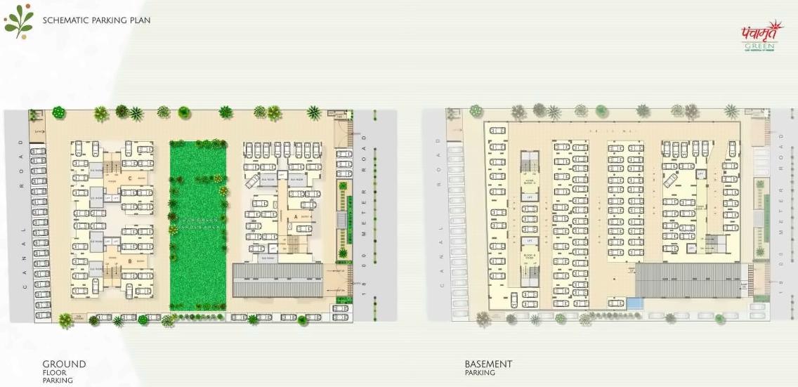 Layout of real estate project Panchamrut Green located at Shilaj, Ahmedabad, Gujarat