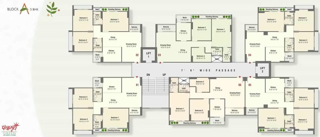 Layout of real estate project Panchamrut Green located at Shilaj, Ahmedabad, Gujarat