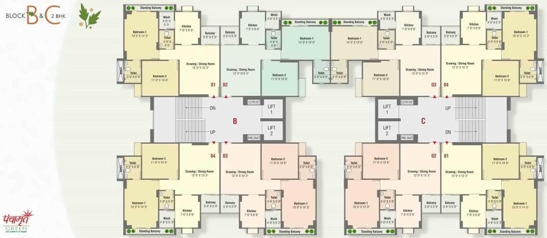 Layout of real estate project Panchamrut Green located at Shilaj, Ahmedabad, Gujarat