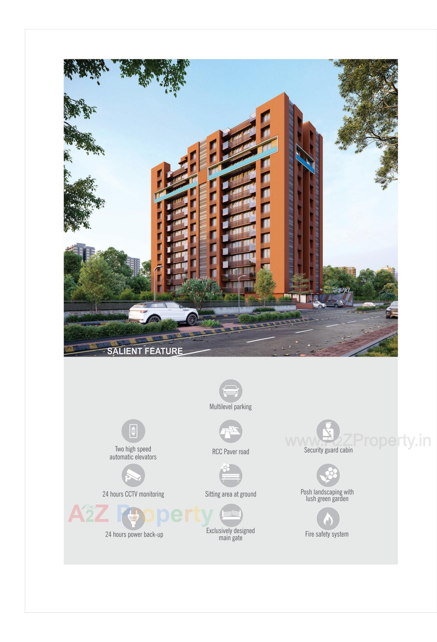 3D Elevation of real estate project Panchamrut Sky located at Gota, Ahmedabad, Gujarat