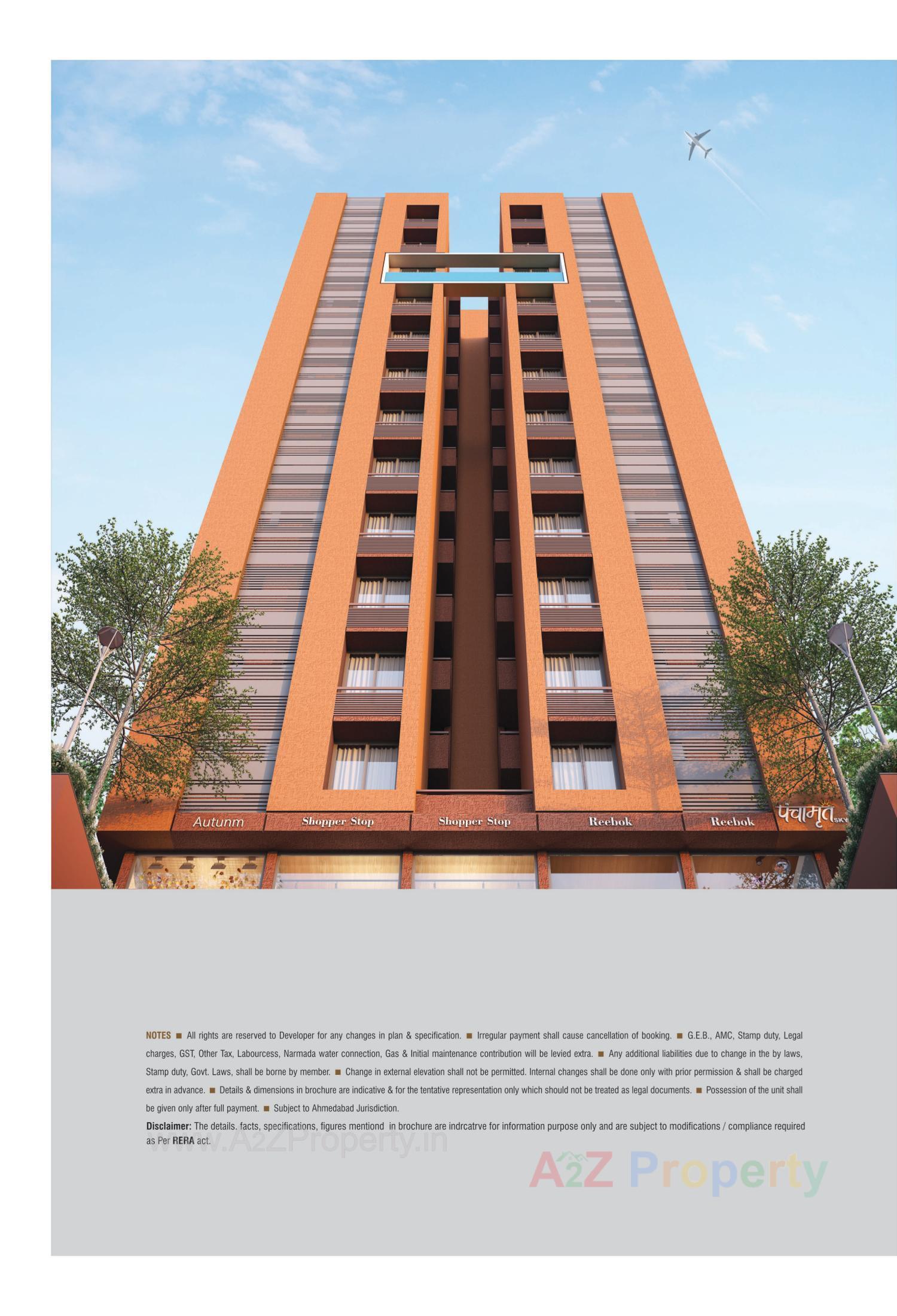 3D Elevation of real estate project Panchamrut Sky located at Gota, Ahmedabad, Gujarat