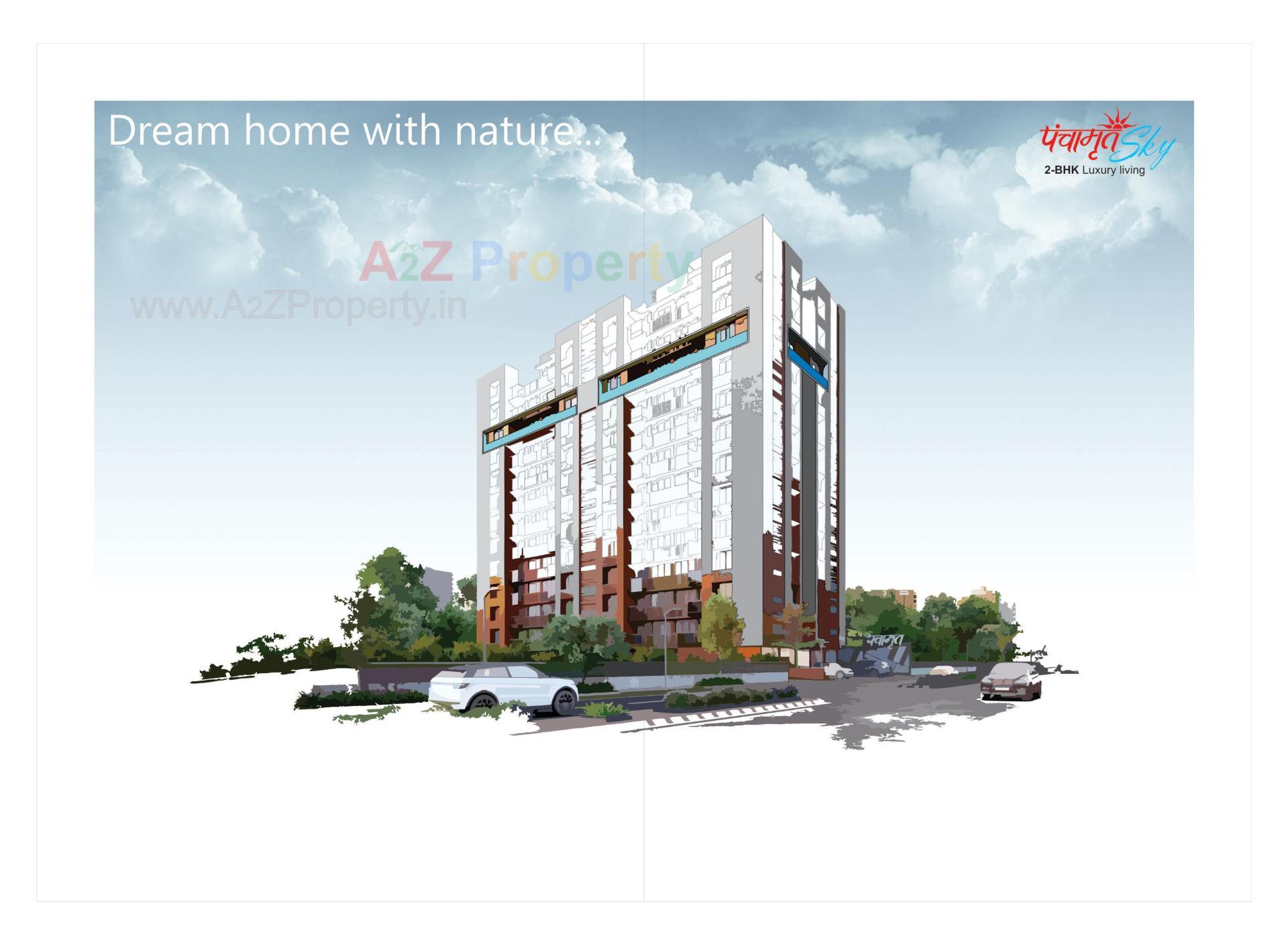 3D Elevation of real estate project Panchamrut Sky located at Gota, Ahmedabad, Gujarat