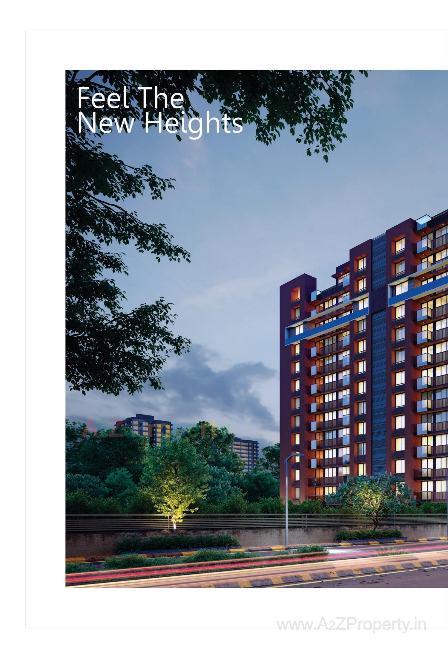 3D Elevation of real estate project Panchamrut Sky located at Gota, Ahmedabad, Gujarat