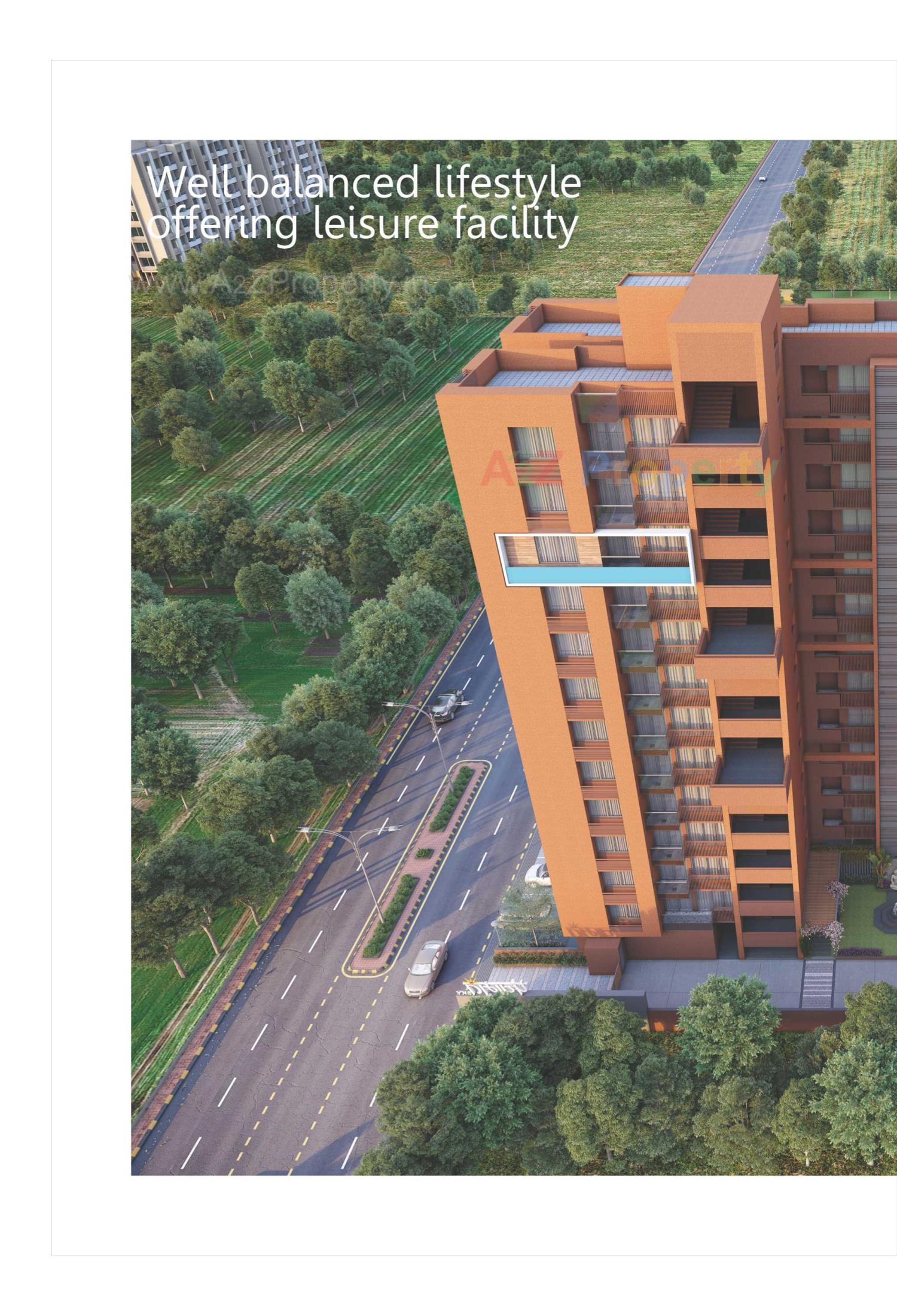 3D Elevation of real estate project Panchamrut Sky located at Gota, Ahmedabad, Gujarat