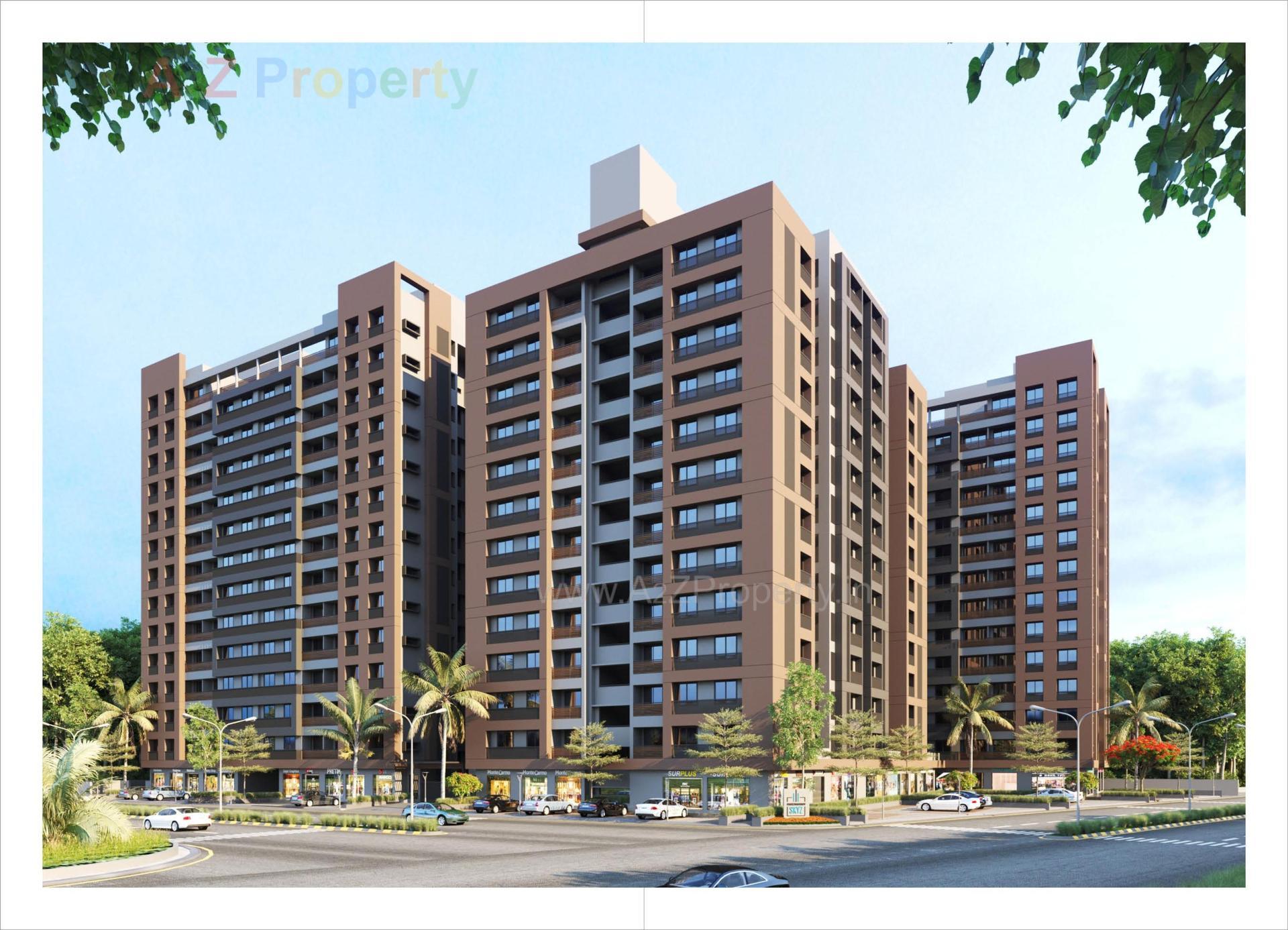 3D Elevation of real estate project Panchamrut Skyz located at Saij, Ahmedabad, Gujarat