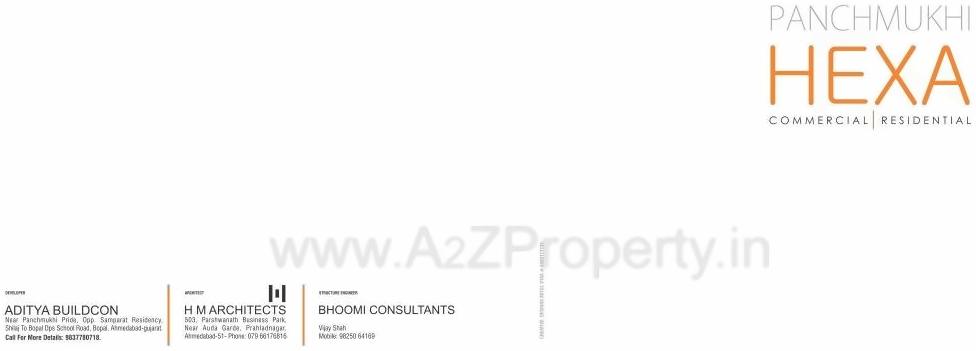  of real estate project Panchmukhi Hexa located at Bopal, Ahmedabad, Gujarat