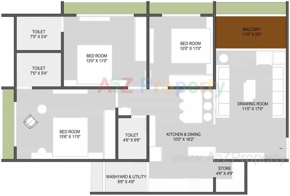 Layout of real estate project Panchmukhi Hexa located at Bopal, Ahmedabad, Gujarat