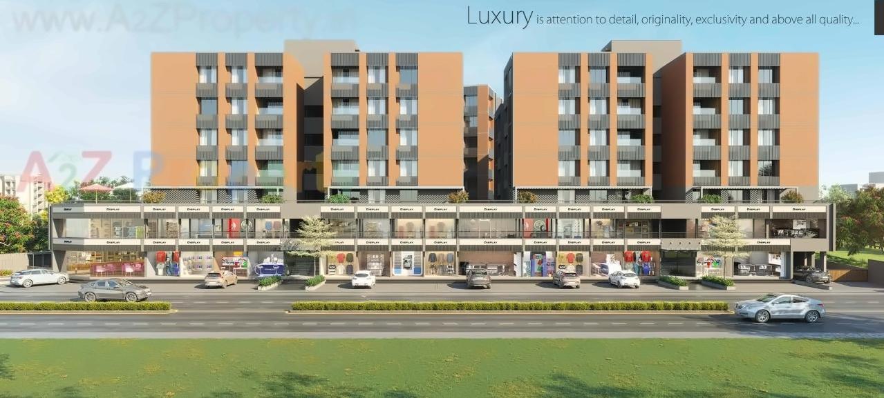 3D Elevation of real estate project Panchmukhi Hexa located at Bopal, Ahmedabad, Gujarat