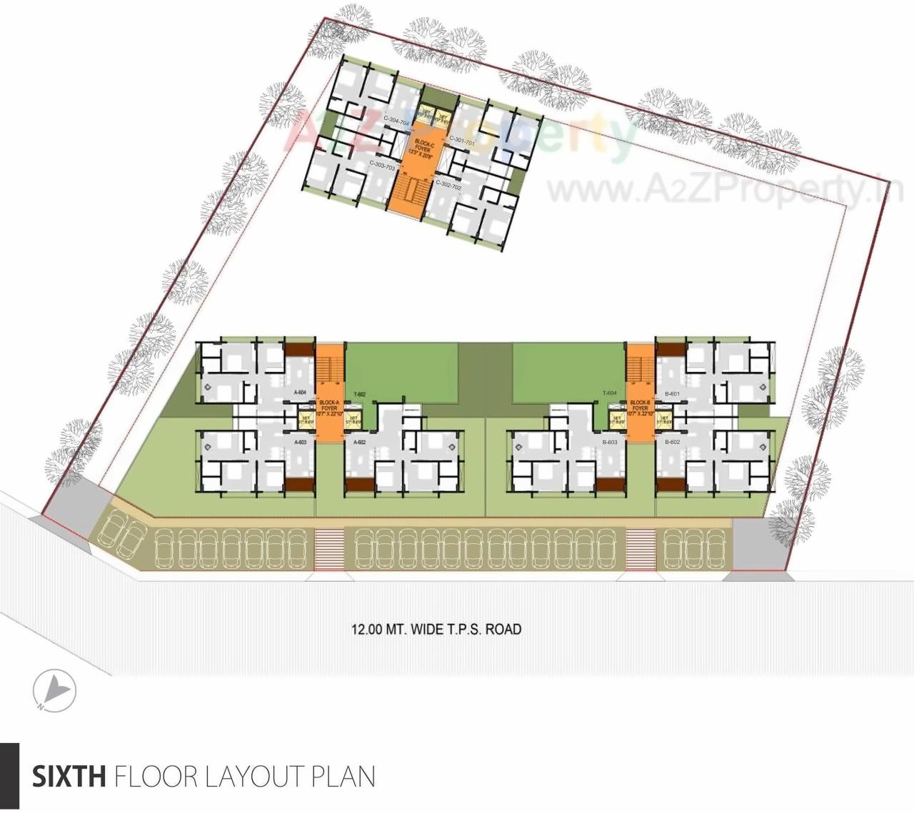 Layout of real estate project Panchmukhi Hexa located at Bopal, Ahmedabad, Gujarat