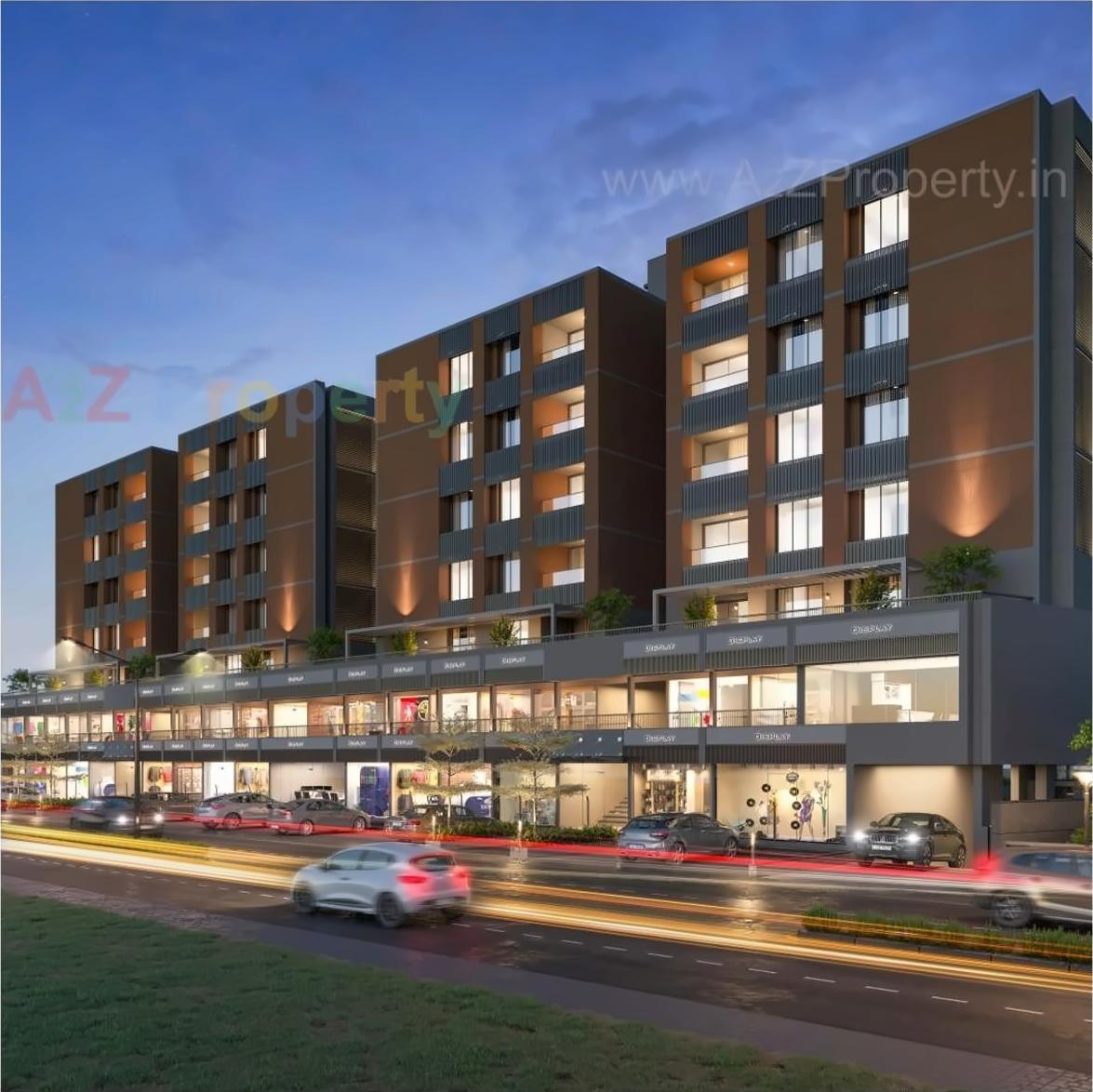 3D Elevation of real estate project Panchmukhi Hexa located at Bopal, Ahmedabad, Gujarat