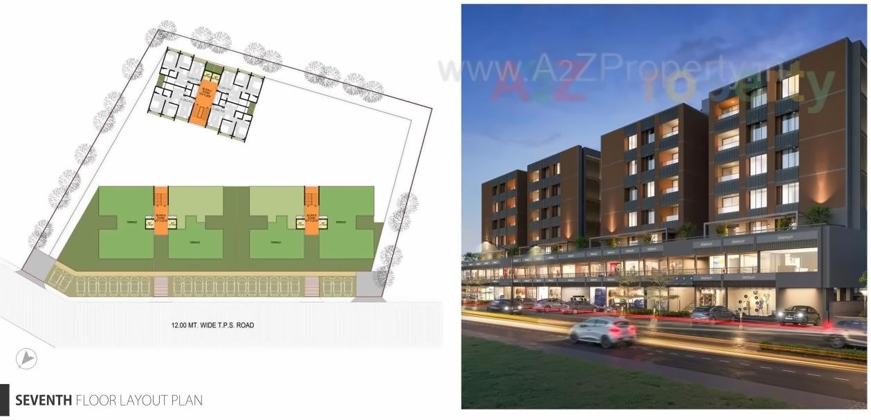Layout of real estate project Panchmukhi Hexa located at Bopal, Ahmedabad, Gujarat
