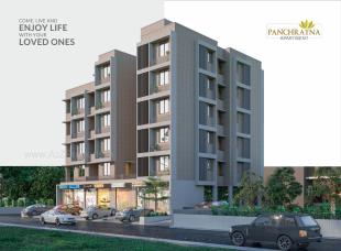 Elevation of real estate project Panchratna Apartment located at Fatehwadi, Ahmedabad, Gujarat