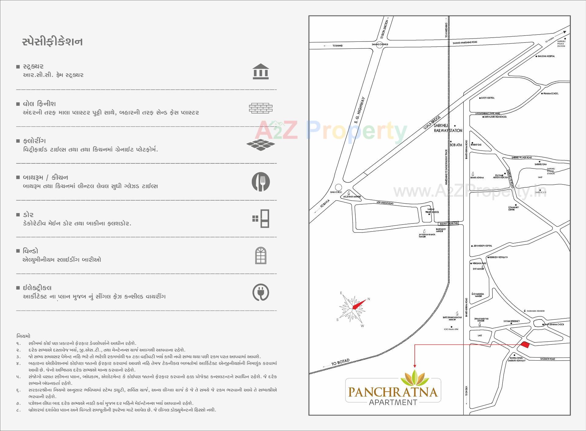  of real estate project Panchratna Apartment located at Fatehwadi, Ahmedabad, Gujarat