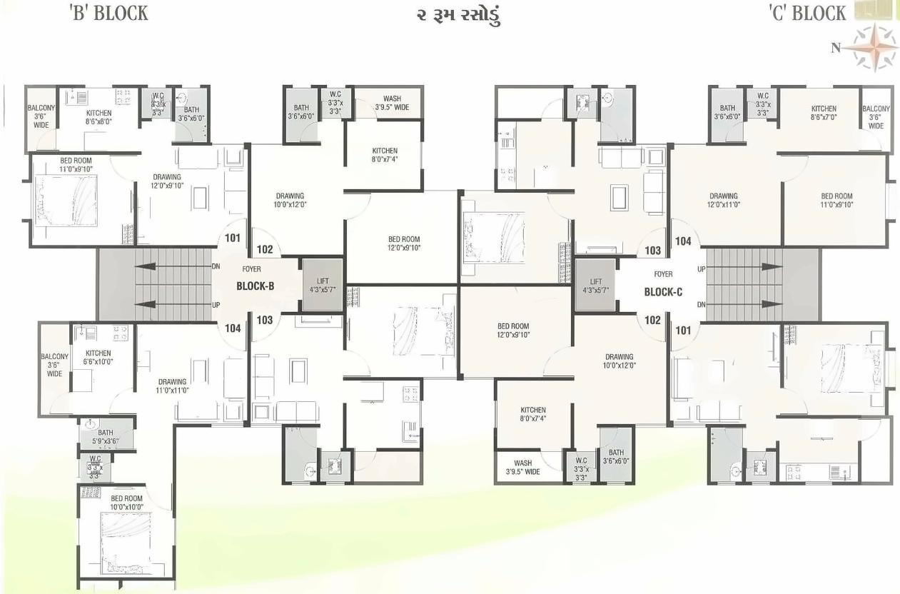 Layout of real estate project Panchratna Residency located at Geratpur, Ahmedabad, Gujarat