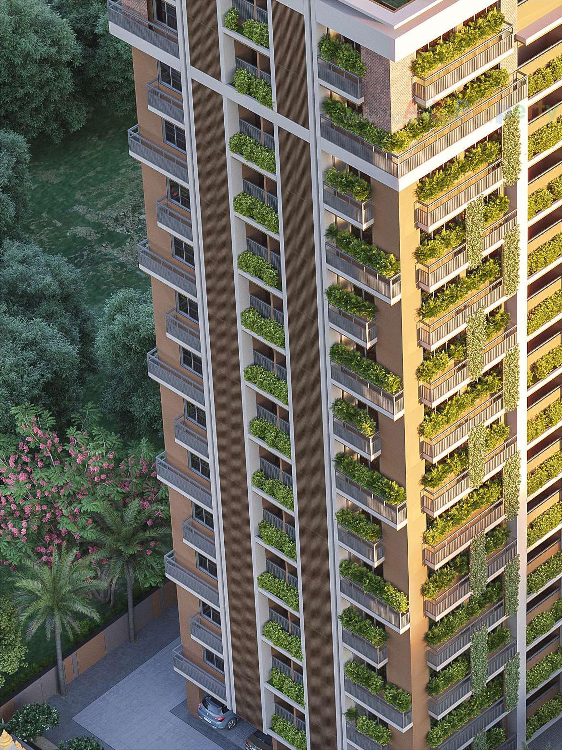 3D Elevation of real estate project Panchshil Nihir located at Paldi, Ahmedabad, Gujarat