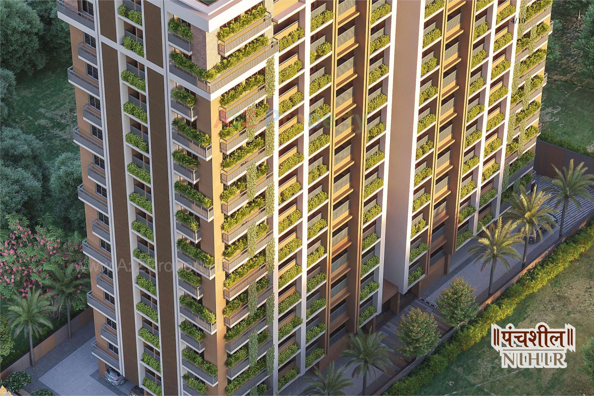 3D Elevation of real estate project Panchshil Nihir located at Paldi, Ahmedabad, Gujarat